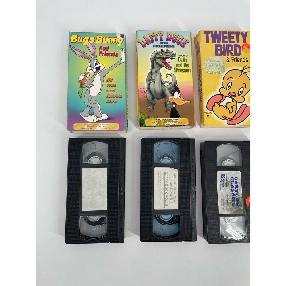 80s 90s Looney Tunes VHS Lot 4 Bugs Bunny Daffy Duck Tweety Warner Bros - Picture 3 of 13